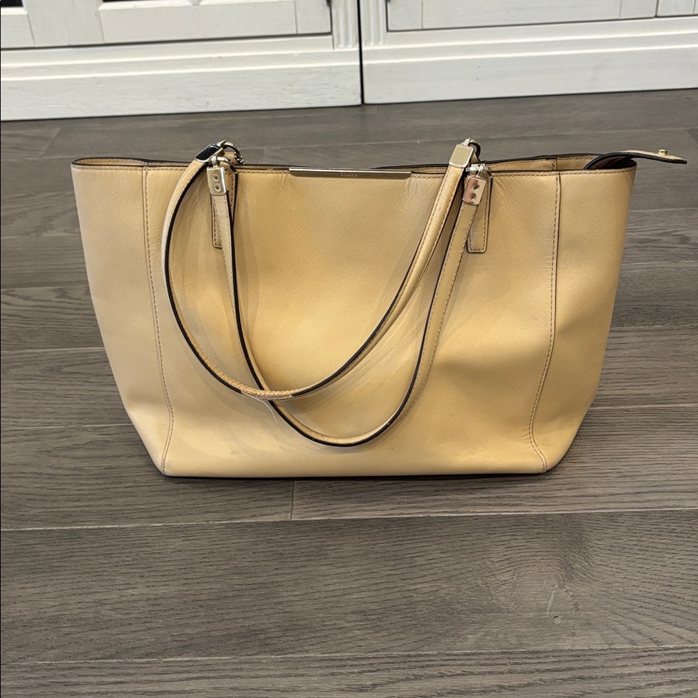 Coach Tan Leather Tote Bag - Picture 4 of 4